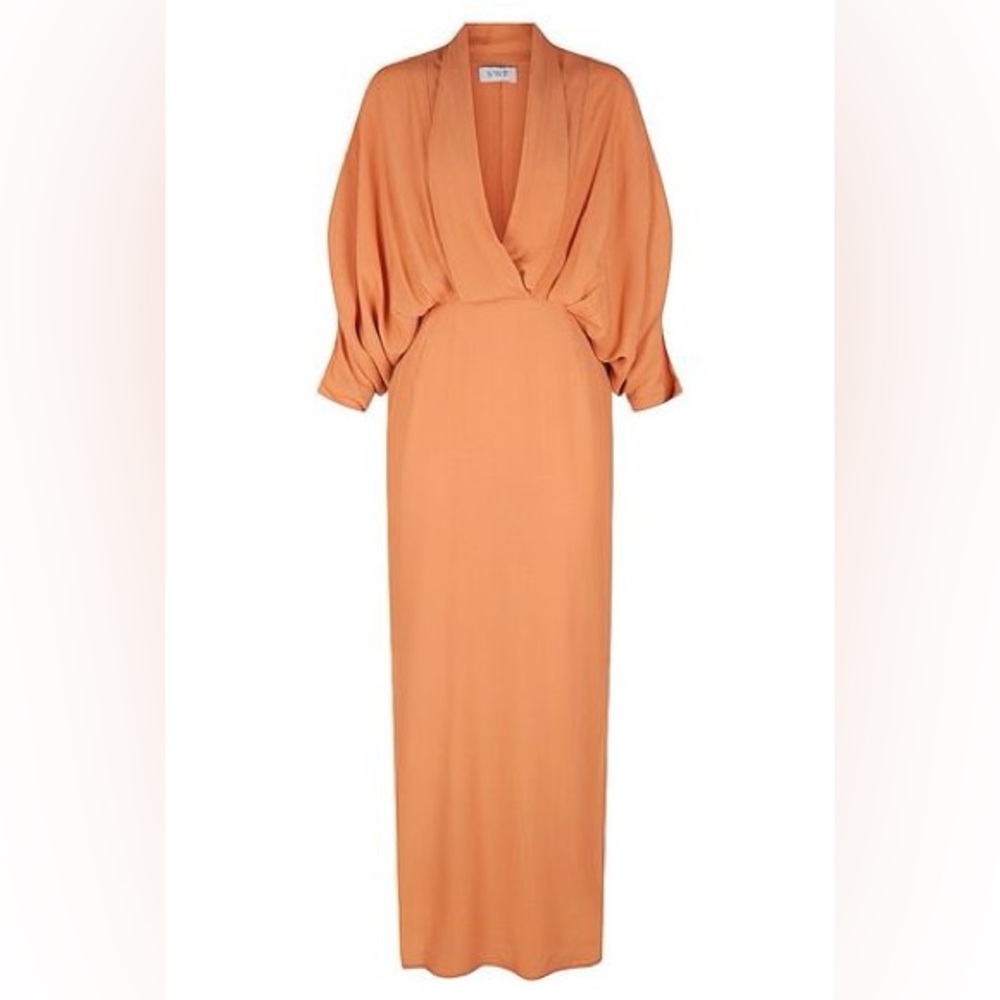 S/W/F Plunge Dress in Penthouse (Orange) XS